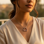 将图像加载到图库查看器中, 925 Silver Pink Sapphire Heart Necklace for Women | Gift