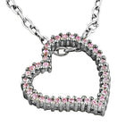 Load image into Gallery viewer, 925 Silver Pink Sapphire Heart Necklace for Women | Gift
