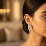 Load image into Gallery viewer, Silver Cubic Zirconia & Pearl Dangle Pendant for Women