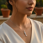 将图像加载到图库查看器中, 925 Silver Key Pendant with Amethyst for Women | Gift Jewelry