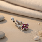将图像加载到图库查看器中, Silver Ruby Pendant for Women | Ruby Jewelry Gift