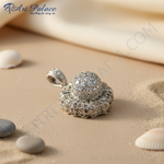 Load image into Gallery viewer, Colgante de flor de plata con circonitas cúbicas | Regalo de joyería para mujer