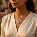 Load image into Gallery viewer, 925 Silver Circle Pendant with Crystals for Women | Gift Jewelry