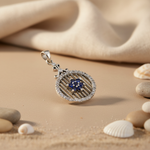 Load image into Gallery viewer, 925 Silver Sapphire Flower Pendant for Women | Gemstone Jewelry