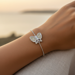 Load image into Gallery viewer, 925 Silver Butterfly Pendant with Yellow CZ Stones | For Women
