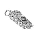 将图像加载到图库查看器中, Silver Feather Pendant with Cubic Zirconia | Women's Jewelry Gift