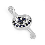 将图像加载到图库查看器中, 925 Silver Treble Clef Pendant with Blue Sapphires | Music Jewelry
