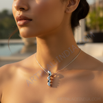 Load image into Gallery viewer, Silver Diamond Pendant for Women | Modern Design Jewelry