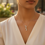 将图像加载到图库查看器中, Silver Diamond Pendant for Women | Modern Design Jewelry