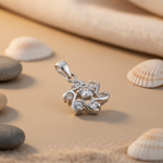 将图像加载到图库查看器中, 925 Silver Cubic Zirconia Flower Pendant | Women's Jewelry Gift
