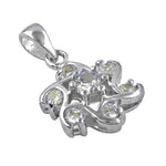 将图像加载到图库查看器中, 925 Silver Cubic Zirconia Flower Pendant | Women's Jewelry Gift