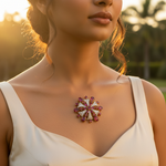 Load image into Gallery viewer, Ruby & Diamond Brooch | gold plating Plated Ruby Jewelry for Women