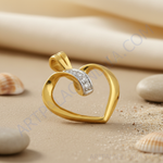 Load image into Gallery viewer, Colgante de corazón de oro con diamantes para mujer | Regalo elegante