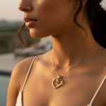 将图像加载到图库查看器中, gold plating Heart Diamond Pendant for Women | Elegant Jewelry Gift