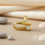 将图像加载到图库查看器中, 女士黄金钻石吊坠 | 精美珠宝礼品