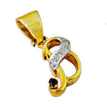 将图像加载到图库查看器中, gold plating Diamond Letter 'S' Pendant | Garnet Gemstone Jewelry