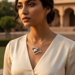 Load image into Gallery viewer, Colgante de plata con circonita cúbica para mujer | Joyería moderna