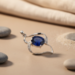 将图像加载到图库查看器中, 925 Silver Sapphire Pendant for Women | Gemstone Jewelry