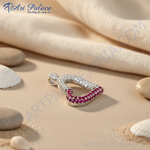Load image into Gallery viewer, 925 Silver Ruby & Diamond Pendant for Women | Gift Jewelry