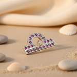 将图像加载到图库查看器中, 925 Silver Libra Pendant | Ruby Gemstone Zodiac Jewelry