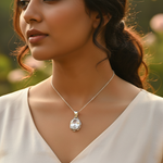 将图像加载到图库查看器中, 925 Silver Oval Cut CZ Pendant for Women | Elegant Jewelry