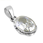 将图像加载到图库查看器中, 925 Silver Oval Cut CZ Pendant for Women | Elegant Jewelry