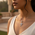 Load image into Gallery viewer, 925 Silver Bow Pendant with Cubic Zirconia | Women's Jewelry Gift