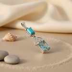 Load image into Gallery viewer, 925 Silver Blue Gemstone Pendant for Women | Modern Jewelry