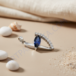 Load image into Gallery viewer, Colgante de zafiro y diamantes en plata 925 para mujer | Joyería de regalo