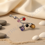 Load image into Gallery viewer, Colgante de rama de plata con piedras preciosas para mujer | Joyería única