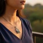将图像加载到图库查看器中, 925 Silver Mask Pendant with Marcasite Stones | Women's Jewelry