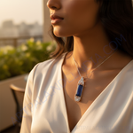 Load image into Gallery viewer, 925 Silver Blue Sandstone Pendant Necklace for Women | Gift