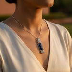 Load image into Gallery viewer, 925 Silver Blue Sandstone Pendant Necklace for Women | Gift