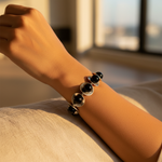 将图像加载到图库查看器中, Silver Pearl Bracelet for Women | Black Pearl Jewelry Gift