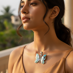 Load image into Gallery viewer, 925 Silver Abalone Shell Butterfly Pendant | Women's Jewelry Gift