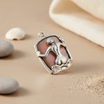 Load image into Gallery viewer, 925 Silver Nude Figure Pendant | Gemstone Inlay for Women