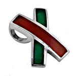 将图像加载到图库查看器中, 925 Silver Red & Green Gemstone Pendant | For Women