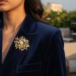 将图像加载到图库查看器中, 女士金珍珠钻石胸针 | 精美珠宝礼品