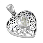 Load image into Gallery viewer, 925 Silver Heart Pendant with Cubic Zirconia | Women's Gift
