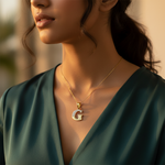 将图像加载到图库查看器中, gold plating Letter G Pendant with Diamonds | Women's Initial Jewelry
