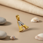 将图像加载到图库查看器中, gold plating Diamond Letter A Pendant | Personalized Jewelry Gift