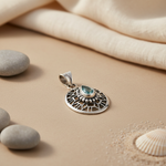 将图像加载到图库查看器中, 925 Silver Blue Topaz Pendant for Women | Gemstone Jewelry