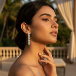 将图像加载到图库查看器中, Silver Cubic Zirconia Drop Earrings for Women | Gift Jewelry