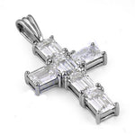 将图像加载到图库查看器中, Silver Cubic Zirconia Cross Pendant for Women | Daily Wear