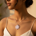 将图像加载到图库查看器中, 925 Silver Pink Flower Pendant | Mother of Pearl Jewelry