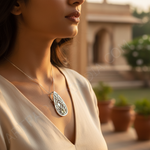 Load image into Gallery viewer, 925 Silver Celtic Pendant with Green Gemstone | Women's Jewelry