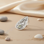 Load image into Gallery viewer, 925 Silver Celtic Pendant with Green Gemstone | Women's Jewelry