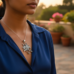 Load image into Gallery viewer, 925 Silver Abstract Pendant Necklace | Gemstone Jewelry for Women