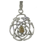 将图像加载到图库查看器中, 925 Silver Celtic Knot Pendant | Pear Gemstone | Women's Jewelry