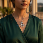 Load image into Gallery viewer, 925 Silver Celtic Pendant with Red Gemstone for Women